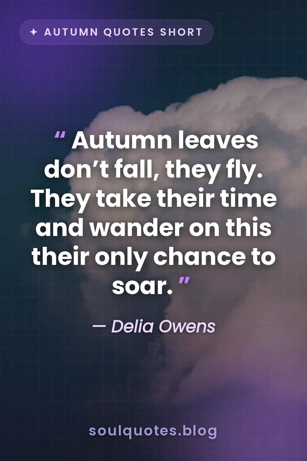 colorful leaves drifting through a soft cloudy sky