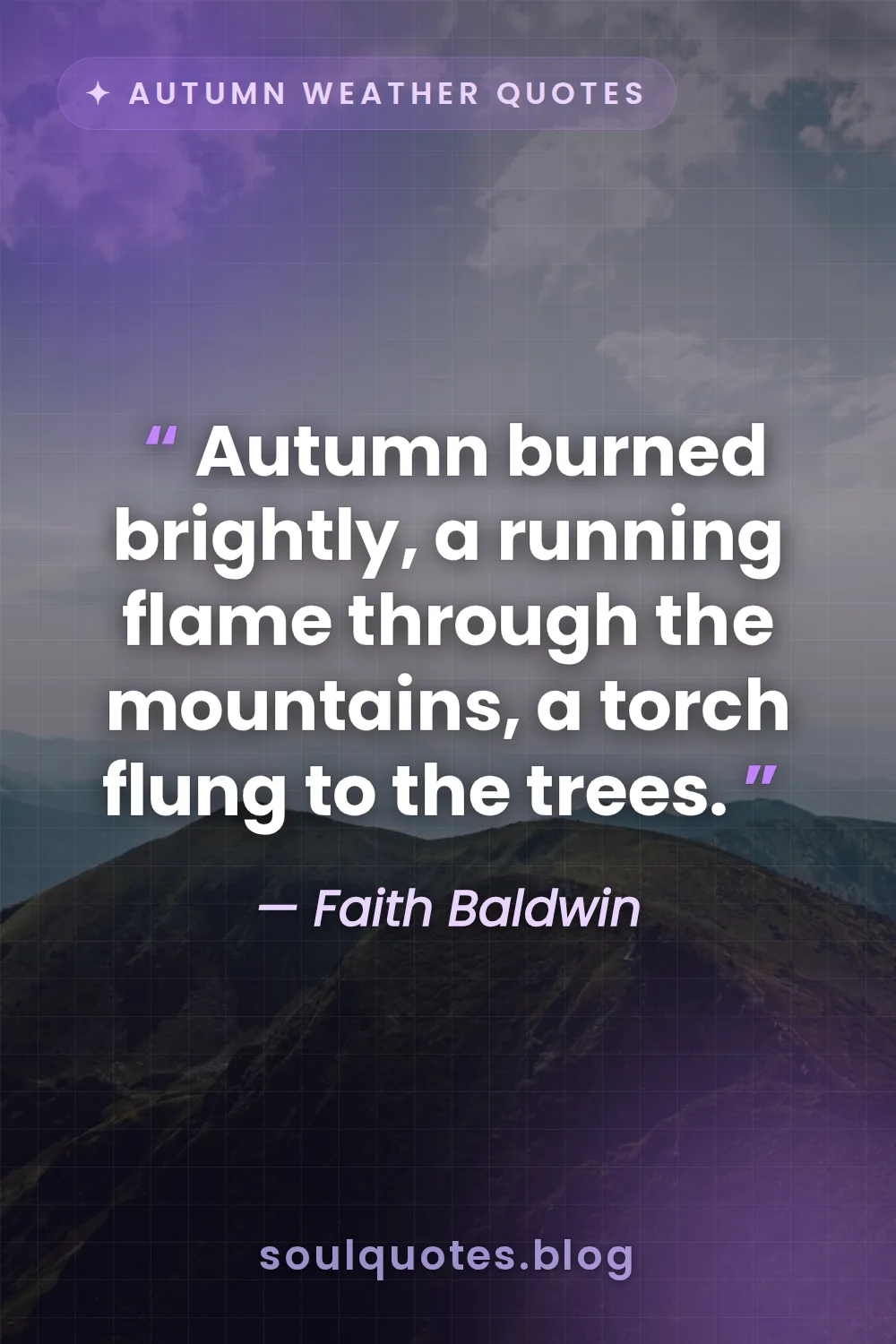 fiery orange trees covering a vast mountain range
