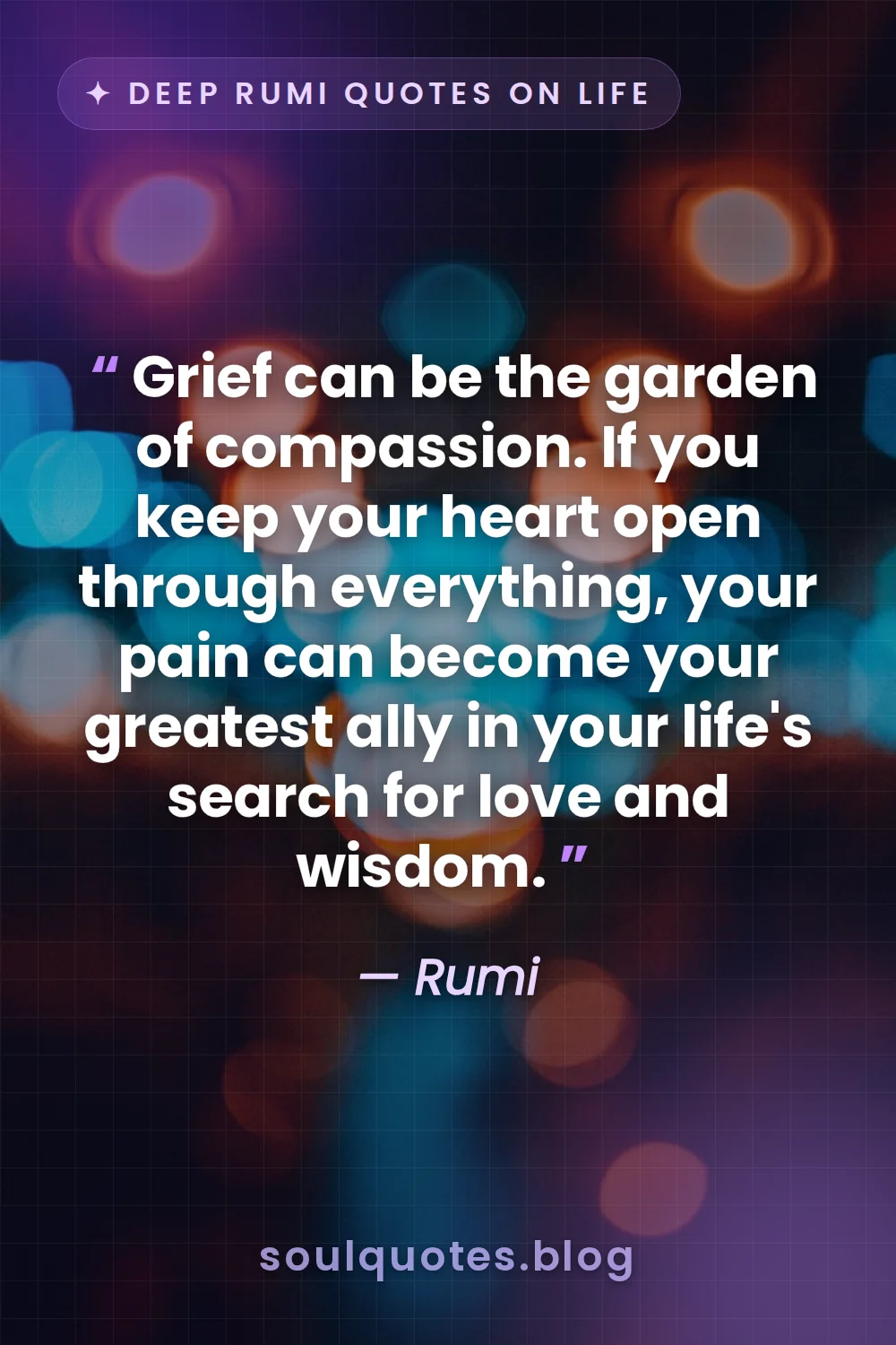 bokeh atmospheric background for a soulful quote card