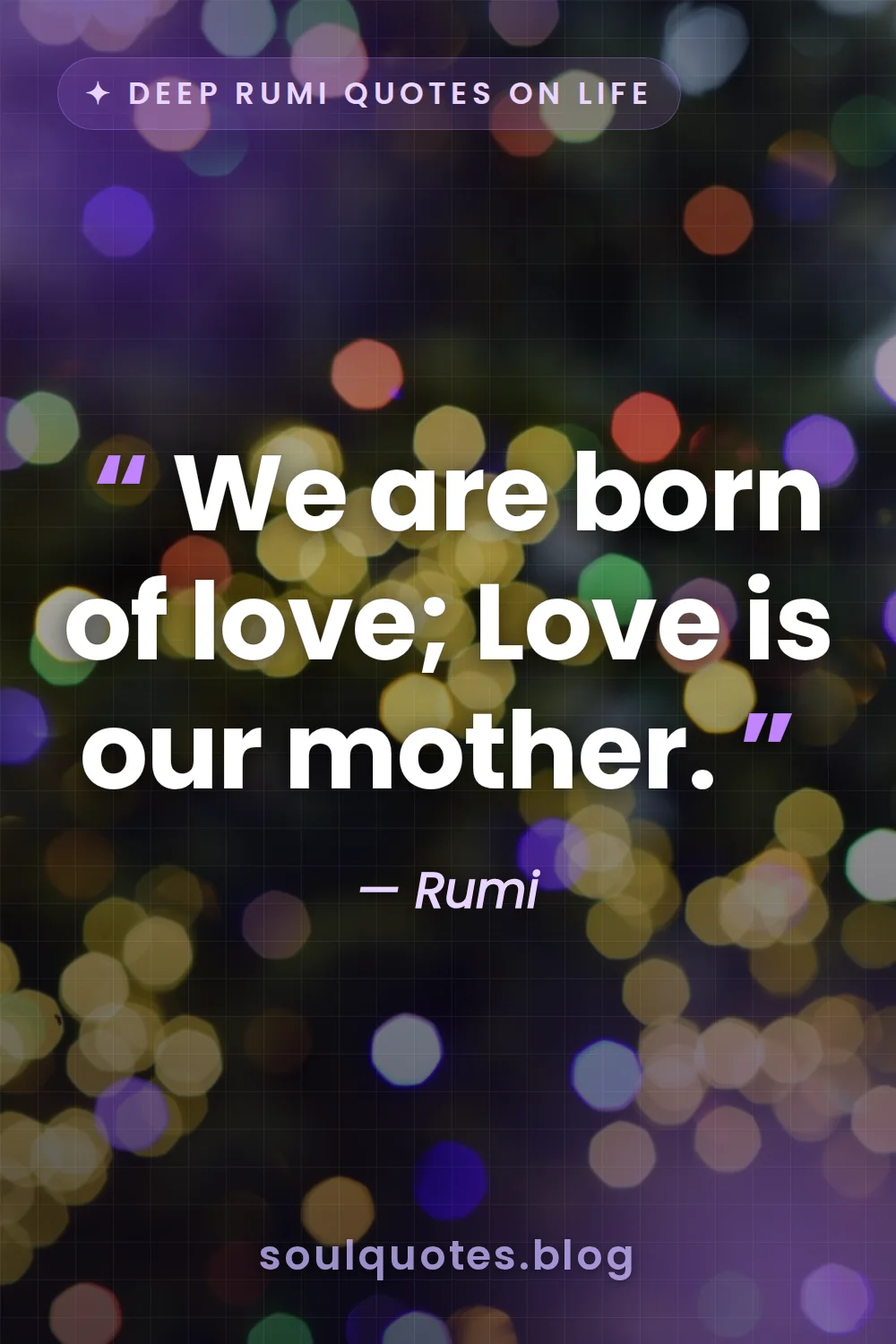 bokeh atmospheric background for a soulful quote card