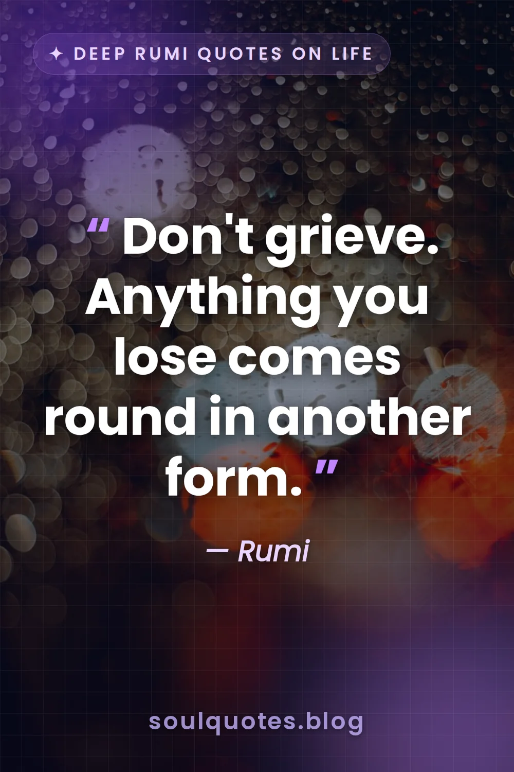 bokeh atmospheric background for a soulful quote card