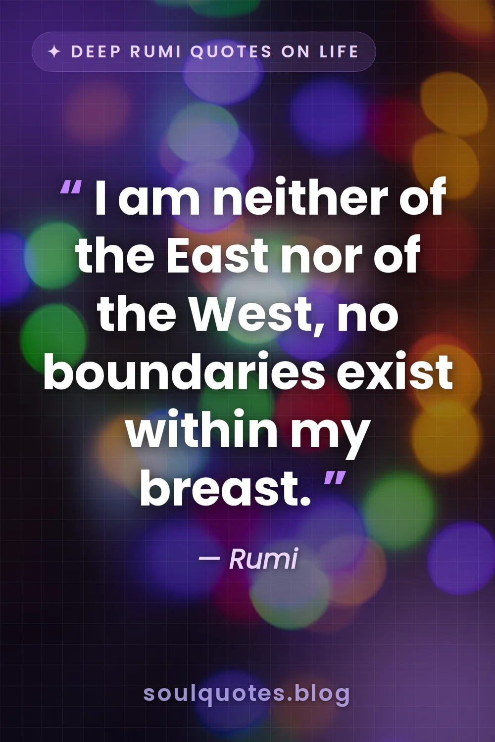 bokeh atmospheric background for a soulful quote card