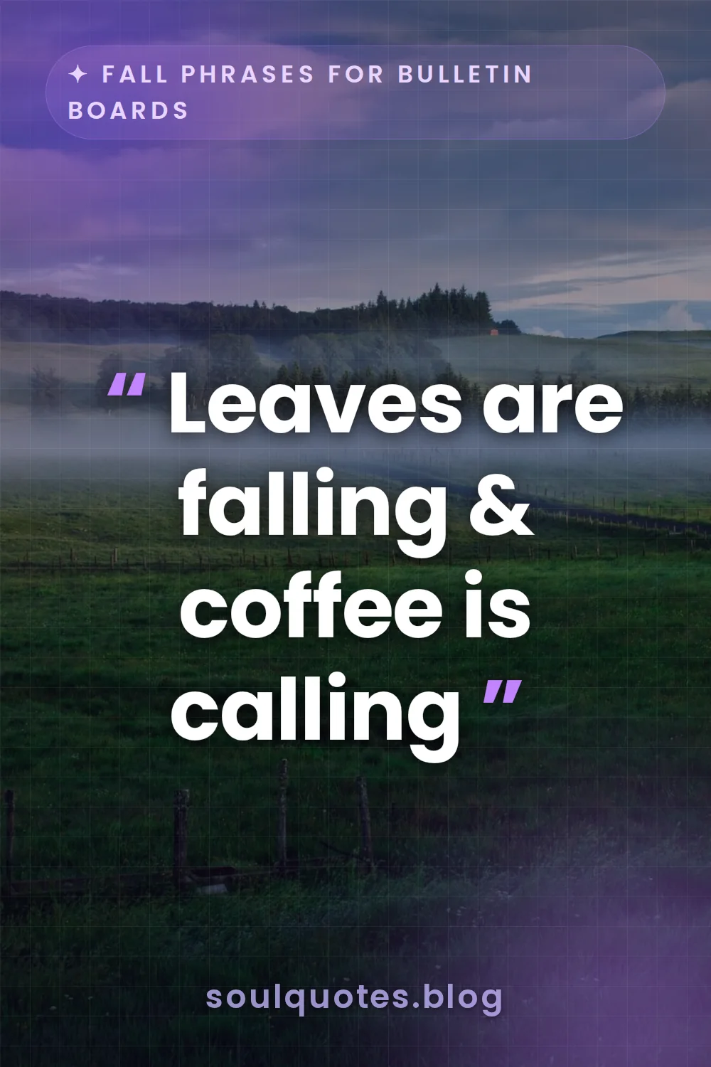 morning mist rising over fallen leaves and coffee steam