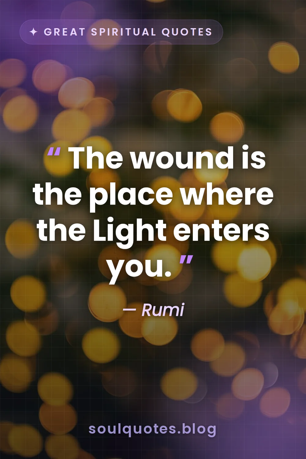 bokeh atmospheric background for a soulful quote card
