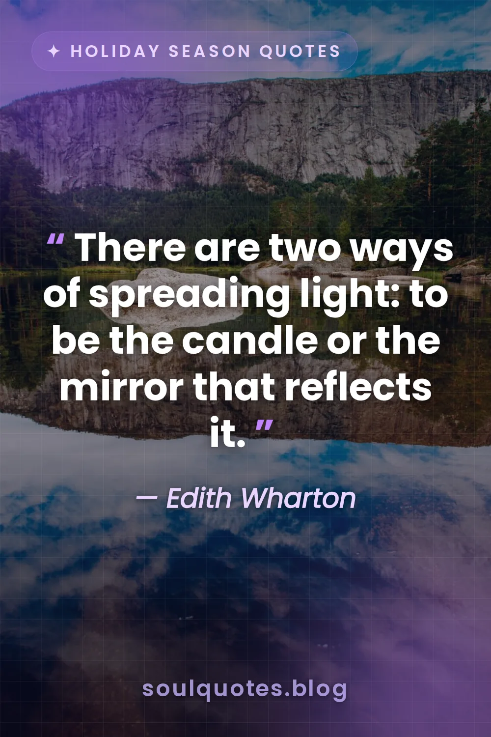 mirror like lake surface reflecting a bright sky
