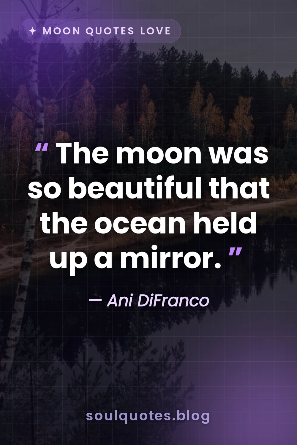 full moon reflecting perfectly on a calm lake surface