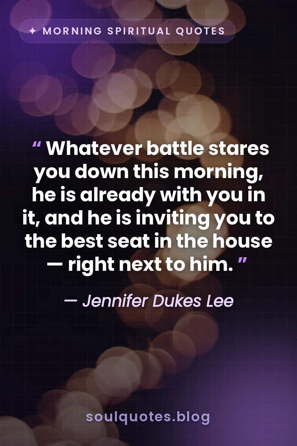bokeh atmospheric background for a soulful quote card