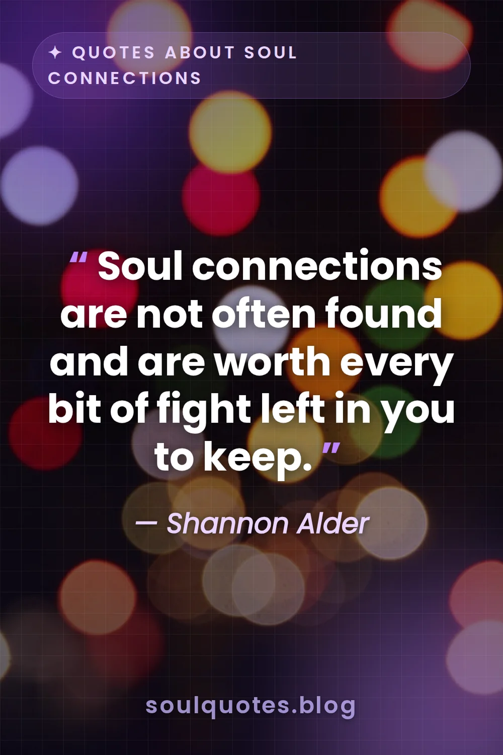 bokeh atmospheric background for a soulful quote card